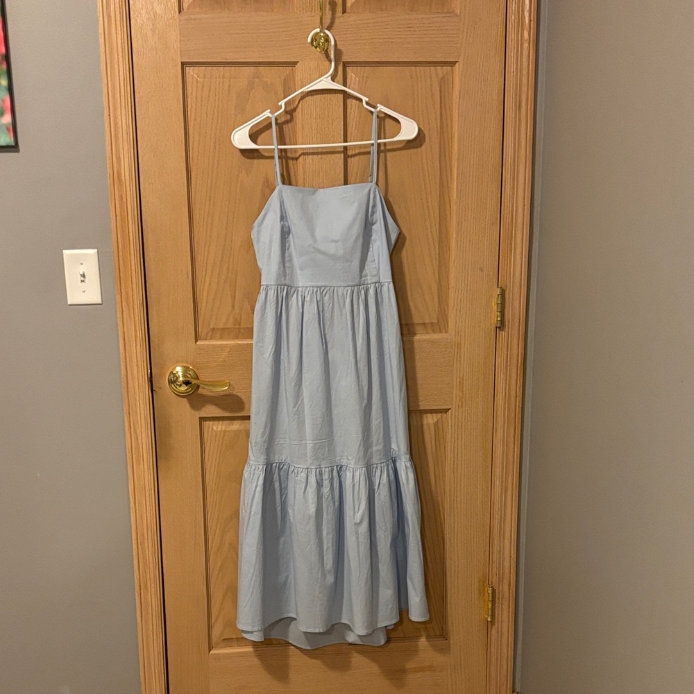 Altar'd State Light Blue Spaghetti Strap Midi Dress